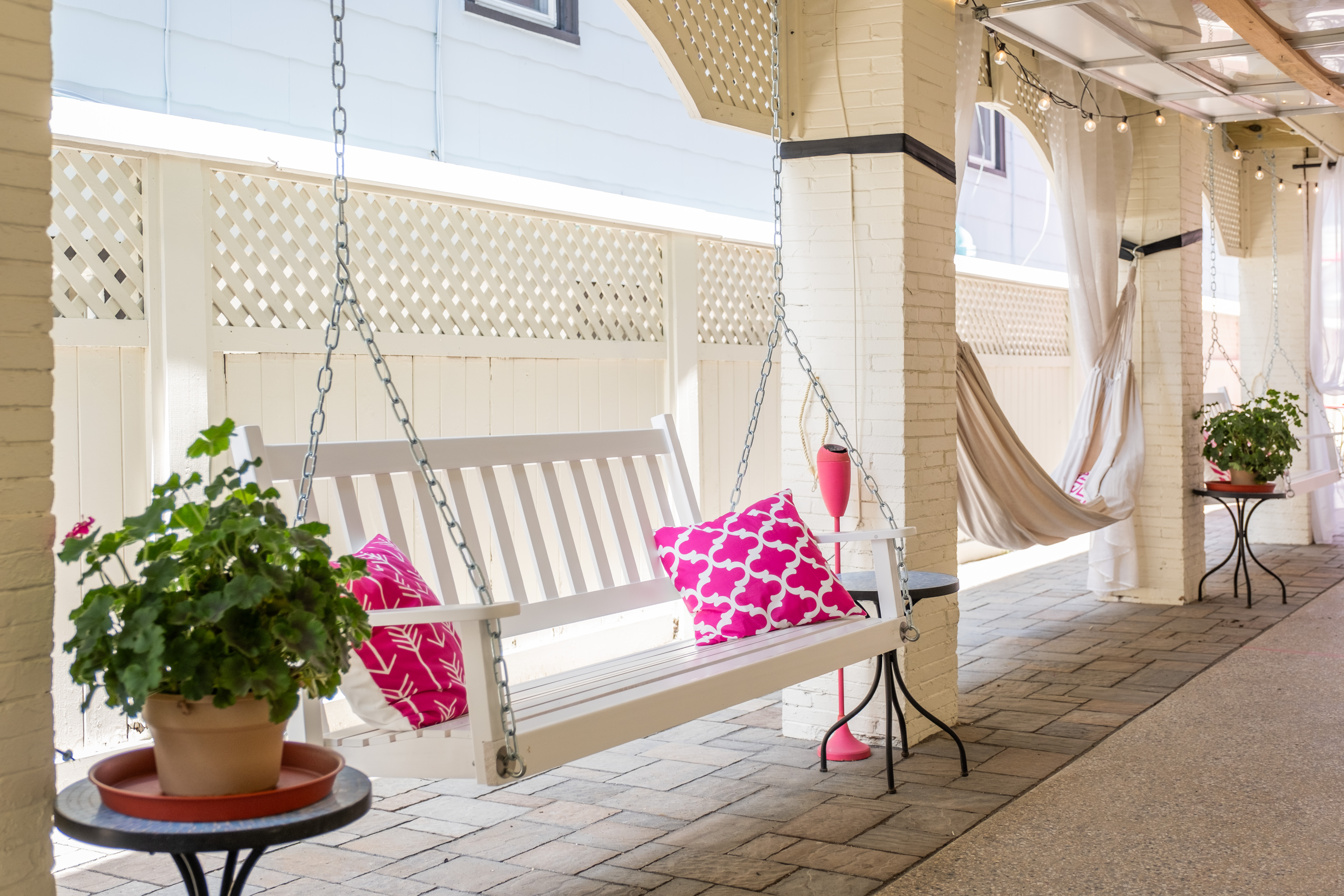 Scarborough Inn porch swing and outdoor space